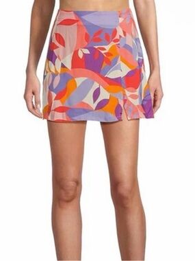 Hurley Floral Mini Skirt Multicolor Y2K Beach Vacation Festival Size M NWT